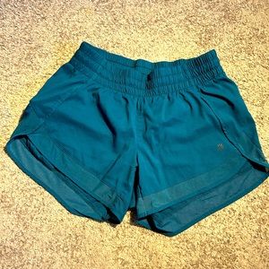 athleta teal shorts